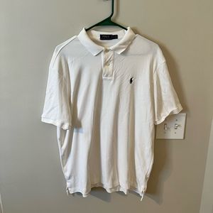 White Polo Ralph Lauren Soft Touch Polo Shirt Size Large